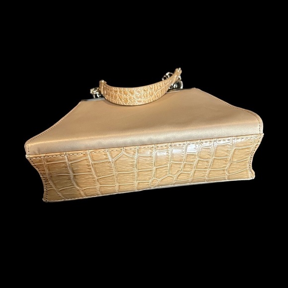 Liz Claiborne Faux Snakeskin & Satin Look Purse Chain and Faux Snakeskin Strap - Picture 13 of 16